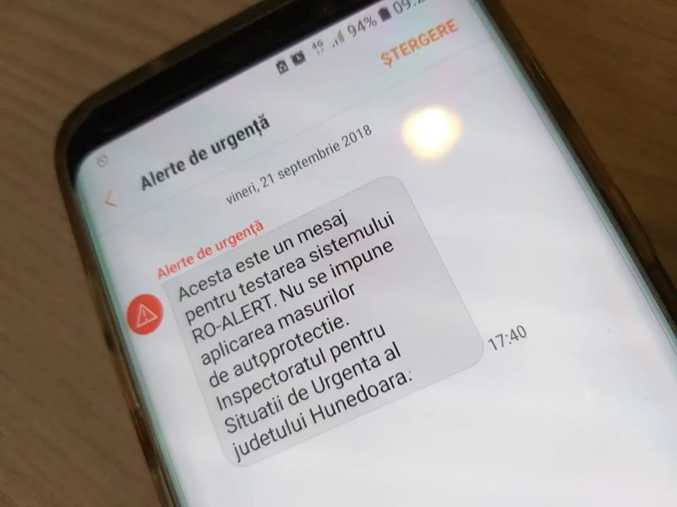 “Ro-Alert”, testat în tot județul până miercuri