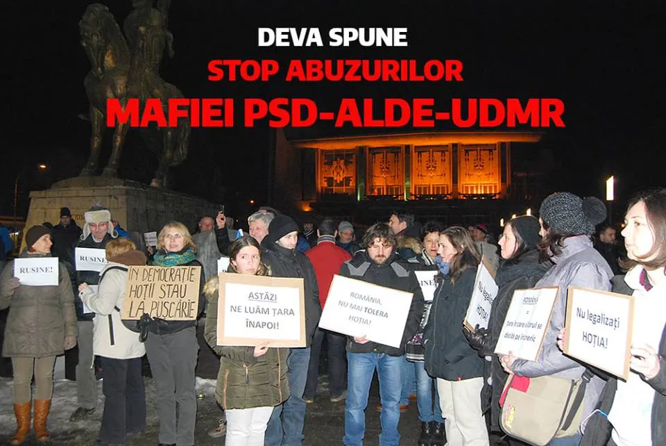 Protest "împotriva asaltului pe justiţie", anunţat şi la Deva