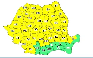 Din nou, Cod galben în judeţul Hunedoara