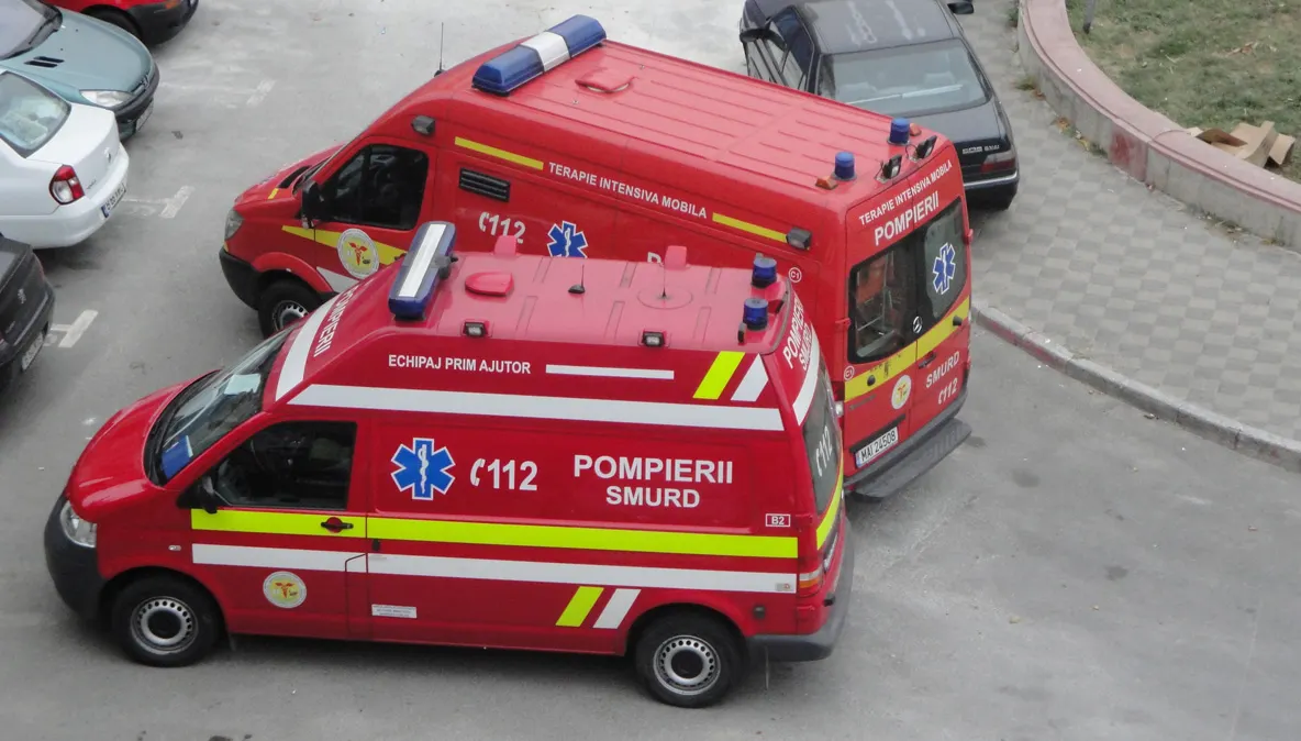 Motociclist turc, rănit grav într-un accident la Ohaba, transportat cu un elicopter la Timișoara