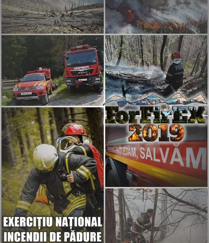 „ForFirEx 2019”, amplu exerciţiu naţional în Hunedoara şi Caraş-Severin. Se va simula stingerea mai multor focare de incendii de litieră