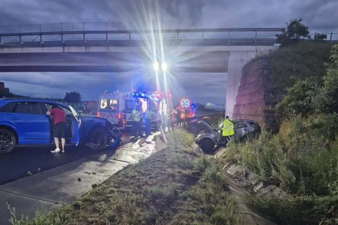 Accident pe Autostrada Vestului, în zona Aurel Vlaicu