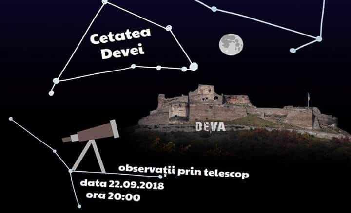 Devenii pot să privească cerul prin telescoape profesionale, amplasate pe Cetate