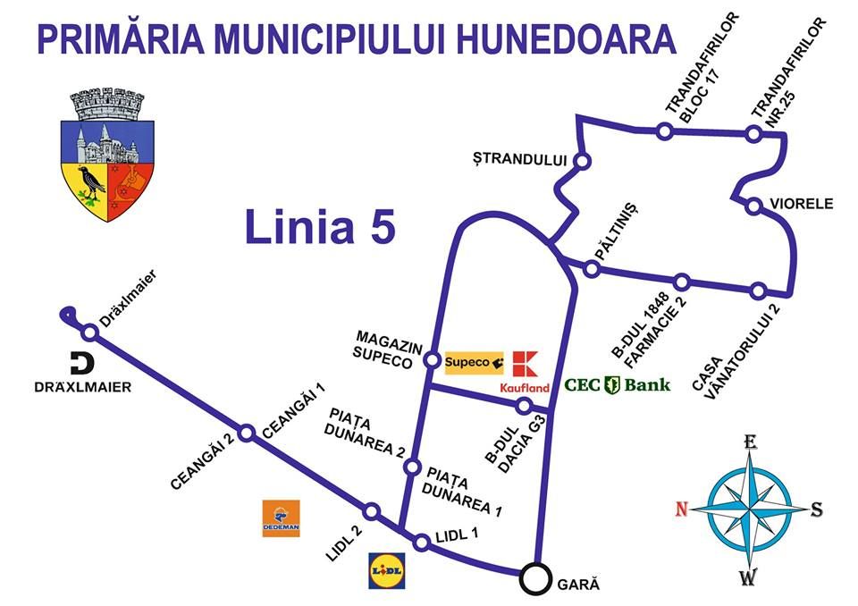 Un traseu nou în transportul public din Hunedoara