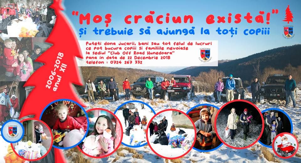 Clubul Off Road Hunedoara: „Moş Crăciun există şi trebuie să ajungă la toţi copiii”