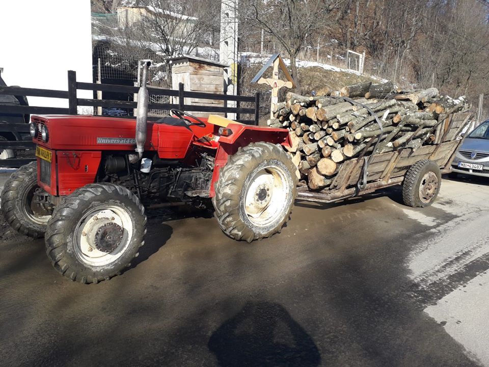 Un bărbat din Alba depistat de poliștiștii hunedoreni în timp ce transporta lemn fără a deține documente