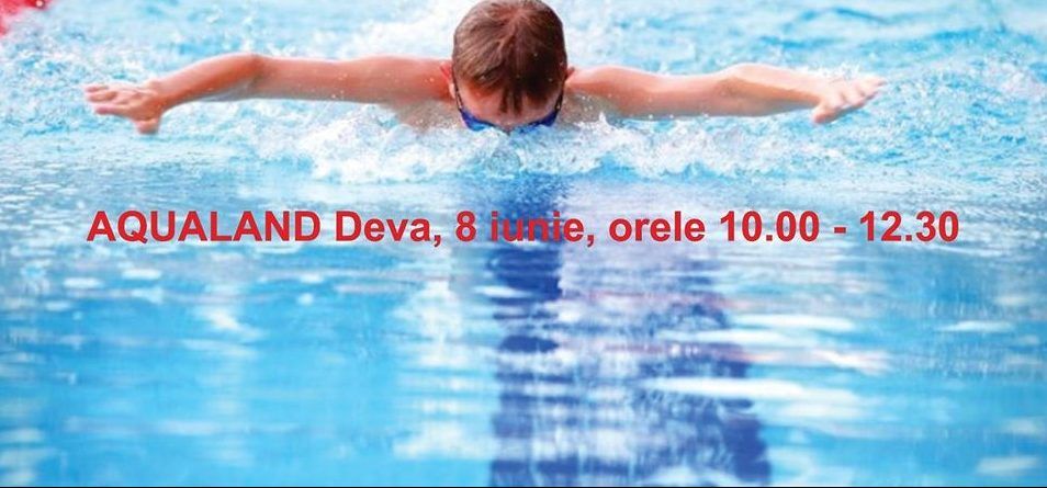 Concurs de înot pentru copii la complexul acvatic din Deva