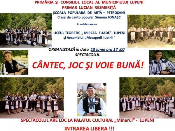 Elevii din Lupeni oferă un spectacol cetățenilor