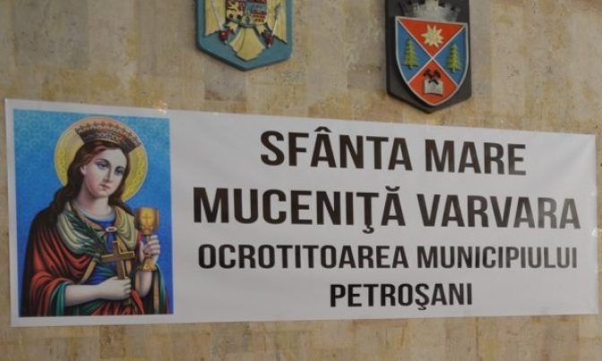 Monument dedicat Sfintei Varvara la Petroșani
