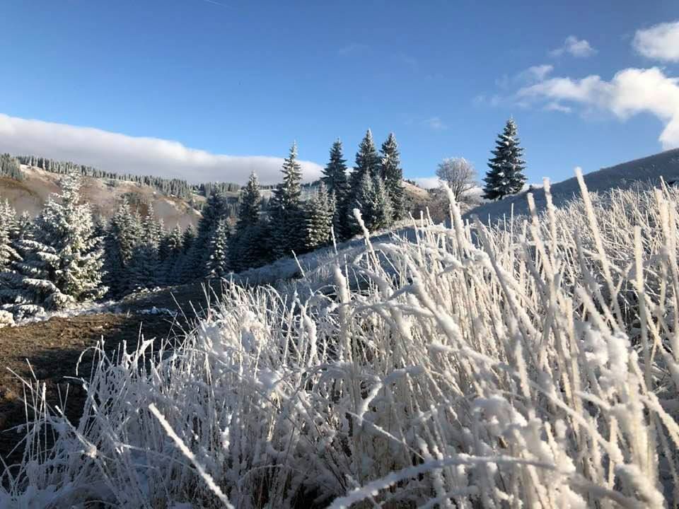FOTO: Parângul acoperit de un strat de zăpadă