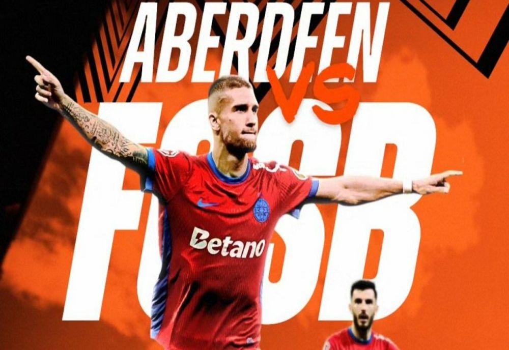 EUROPA LEAGUE: FCSB, 2-2 ÎN DEPLASARE, CU ABERDEEN, ÎN MANȘA TUR DIN PLAY-OFF-UL COMPETIȚIEI