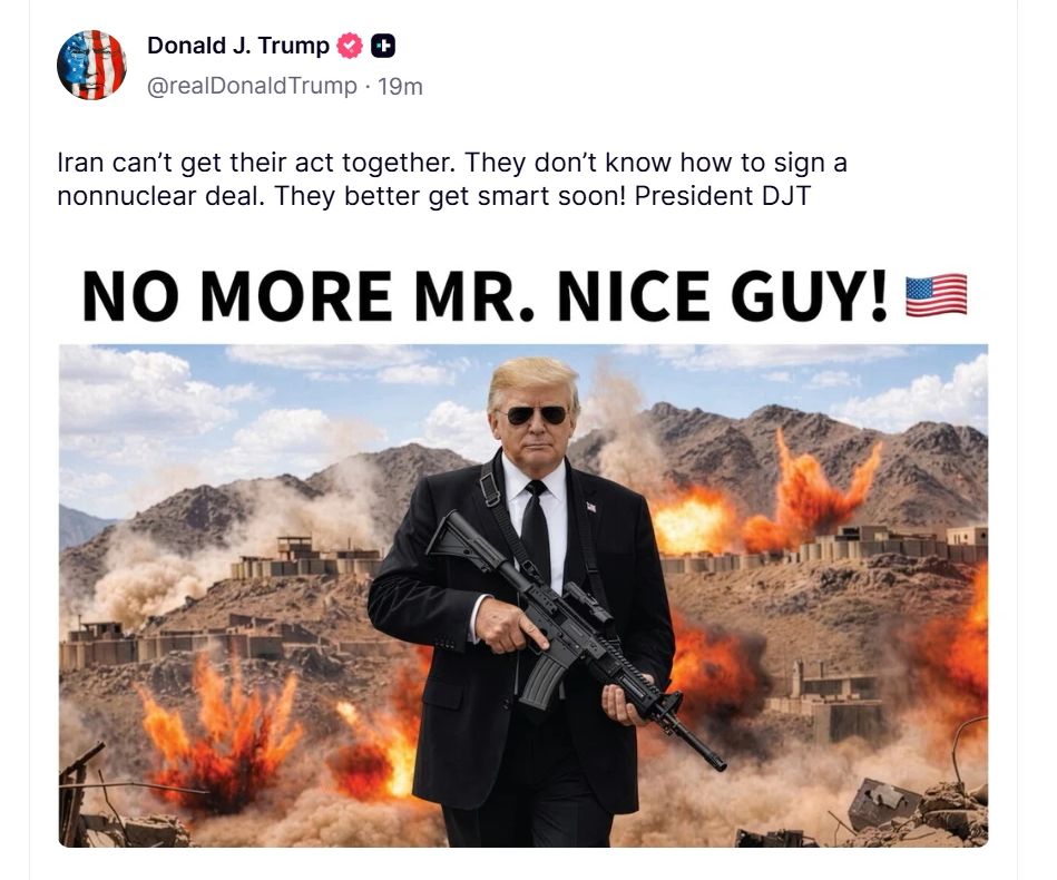 Donald Trump, mesaj șocant pentru liderii iranieni: „Gata cu băiatul drăguț”