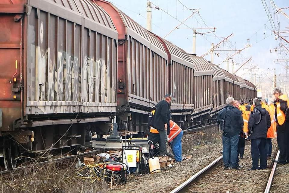 tren deraiat-Sursa foto Feroviarul Roman