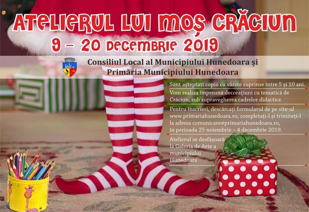 „Atelierul lui Moș Crăciun” la Hunedoara. Peste câteva zile, încep înscrierile
