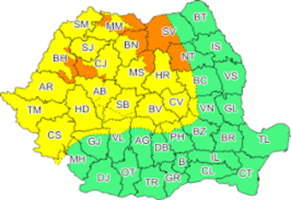 Se întoarce iarna! Cod galben de vânt și ninsori viscolite în 26 de județe. Alte 7 județe intră sub Cod portocaliu