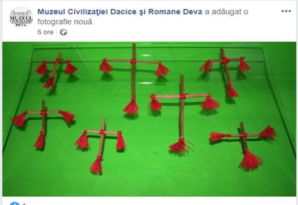 Crucea de drimoc, un precursor al mărţişorului de astăzi, este expusă la Muzeul Civilizaţiei Dacice şi Romane (MCDR) Deva
