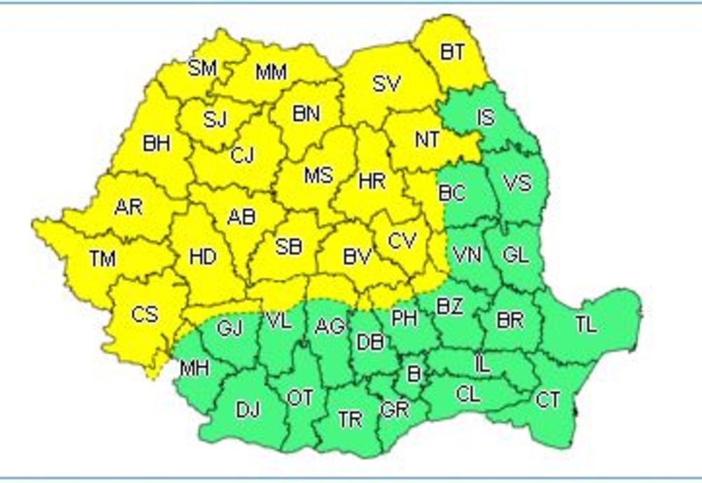  Furtuni și ploi torențiale în vestul țării. Atenționare meteo cod galben pentru mai multe județe