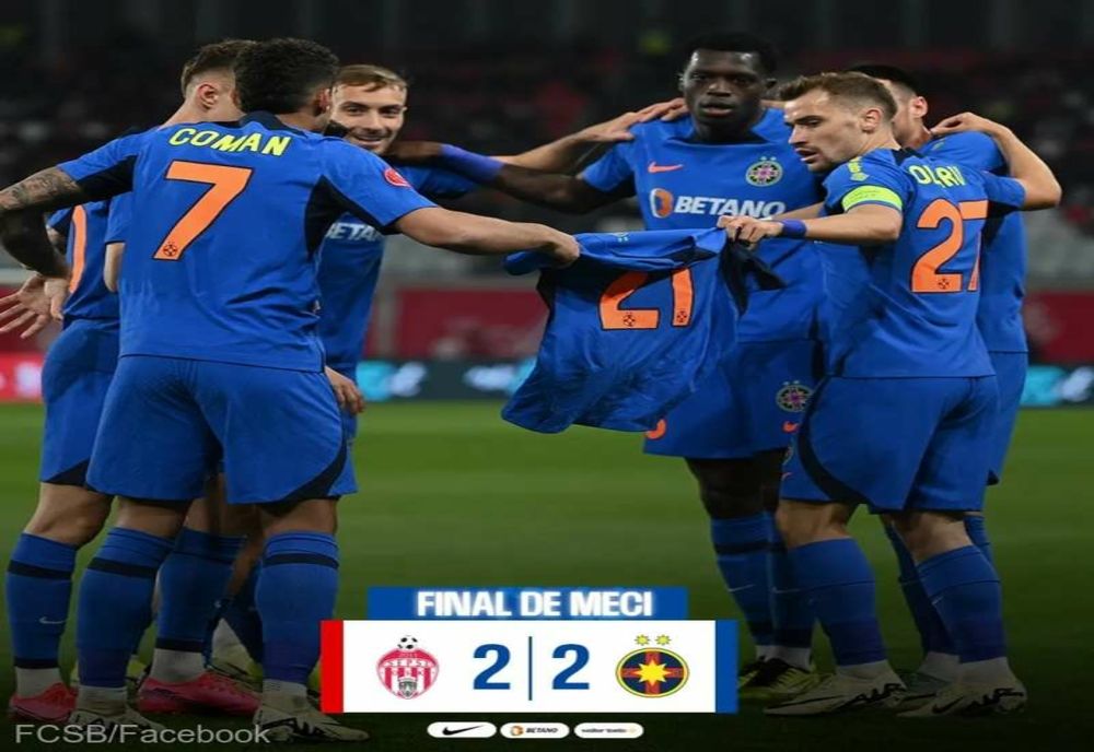 Remiză între Sepsi OSK Sfântu Gheorghe şi FCSB (2-2), în play-off-ul Superligii