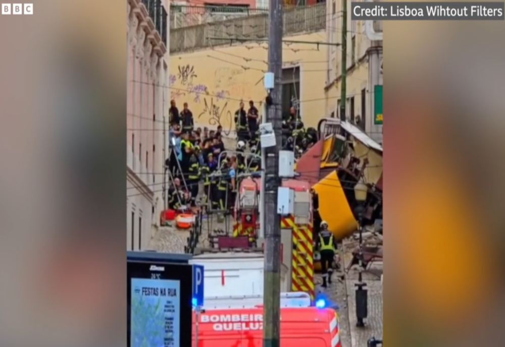 ZI DE DOLIU NAȚIONAL DUPĂ ACCIDENTUL FUNICULARULUI GLORIA DIN LISABONA