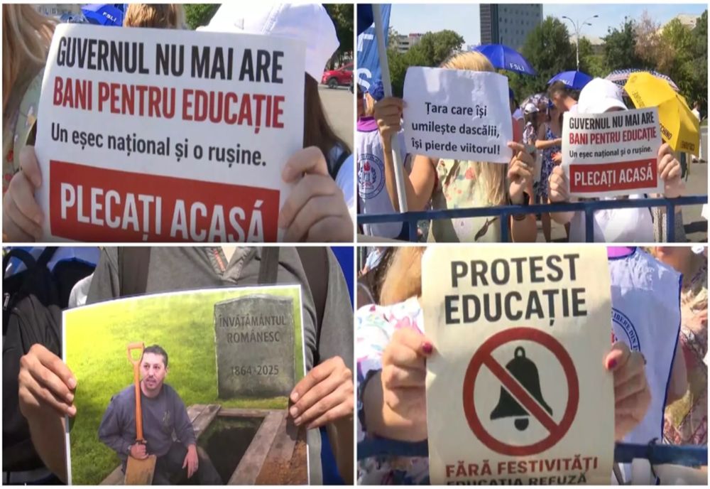 PROTESTE MASIVE ÎN PRIMA ZI DE ȘCOALĂ: DASCĂLII ȘI ANGAJAȚII DIN ADMINISTRAȚIE IES ÎN STRADĂ