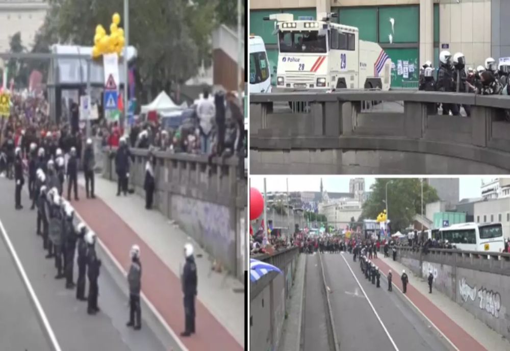 PROTESTE URIAȘE LA BRUXELLES, ÎN CAPITALA EUROPEI VIDEO