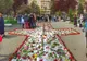 FOTO| O cruce uriaşă cu flori, creată la Hunedoara