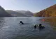 FOTO| Lacul Cinciș, de lângă Hunedoara, loc de antrenament pentru scafandrii pompieri din opt județe ale țării
