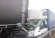 Accident pe A1: dubiță intrată sub un TIR