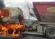 FOTO| Camion în flăcări pe DN 66, între Călan şi Haţeg