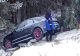 Mașină prăbușită în râpă la Râușor. Capcana naturală care a dus la asemenea situație, salvată doar cu ajutorul jandarmilor montani